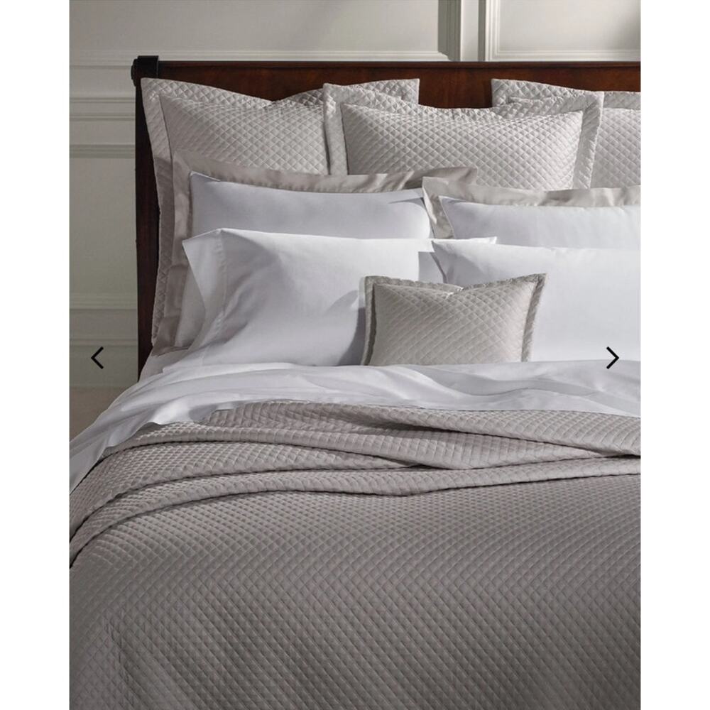 Ralph Lauren Home White Cotton Quilted King Shams Set of 2 - 37" by 22"